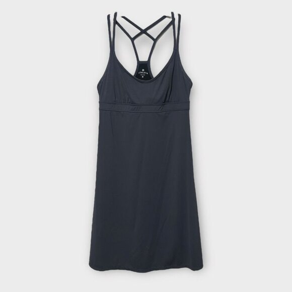 Athleta Shorebreak Dress M Active Athleisure Swim Beach Charcoal Gray EUC - Picture 1 of 8